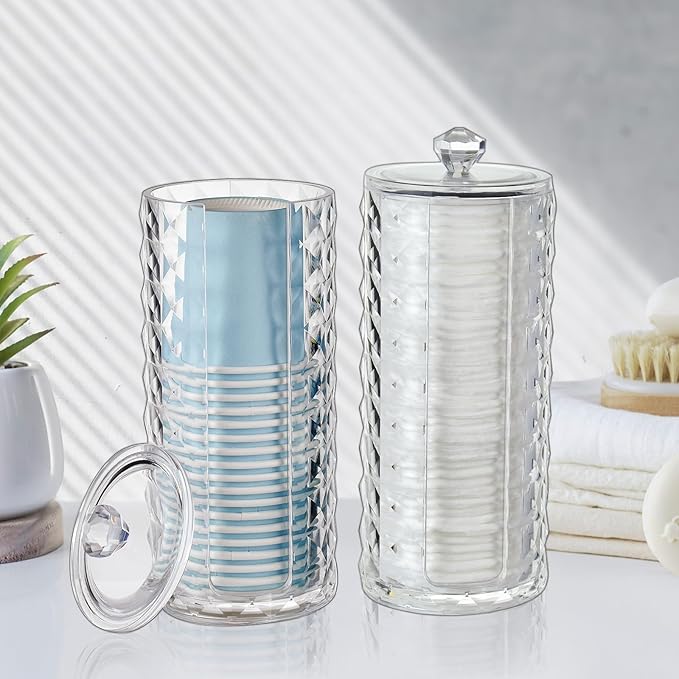 Bathroom Cup Dispenser, Mouthwash Cup Holder for 3oz Disposable Paper Cups, Fit for Mouthwash Cups Storage, Vanity Makeup Organizer - Clear