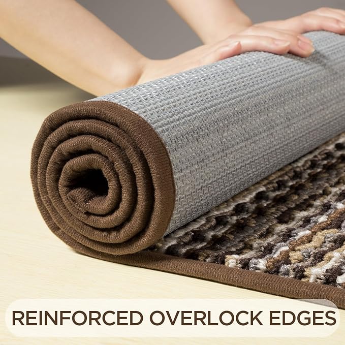 hicorfe Indoor Doormat,Front Back Door Mat Rubber Backing Non Slip Door Mats 24"x35" Absorbent Resist Dirt Entrance Doormat Inside Floor Mats for Entryway Washable Low-Profile