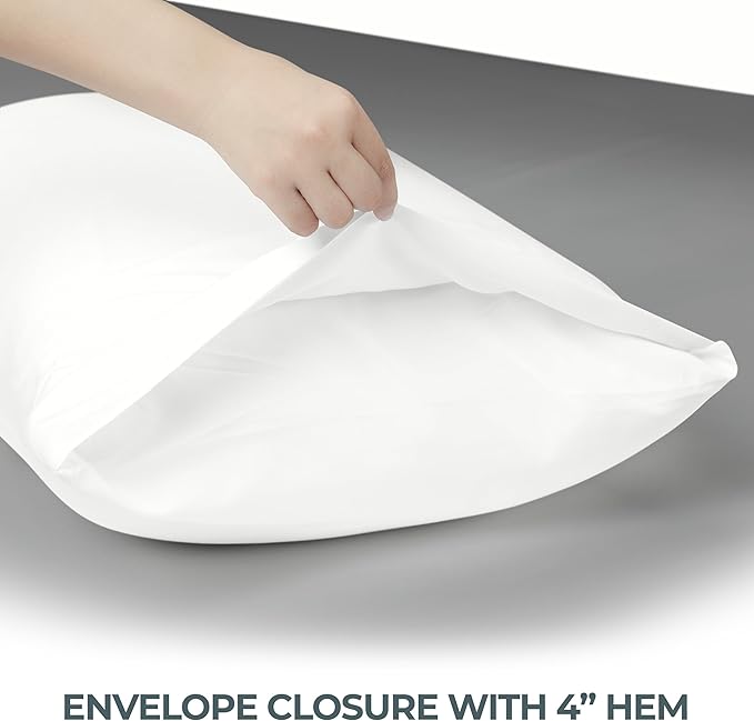 Pillow Covers by Utopia Bedding - Queen Size 24-Pack – Soft Brushed Microfiber – Perfect for Hospitals, Hotels, Guest Rooms – Oeko-TEX Certified, 20x30 Inches (White)