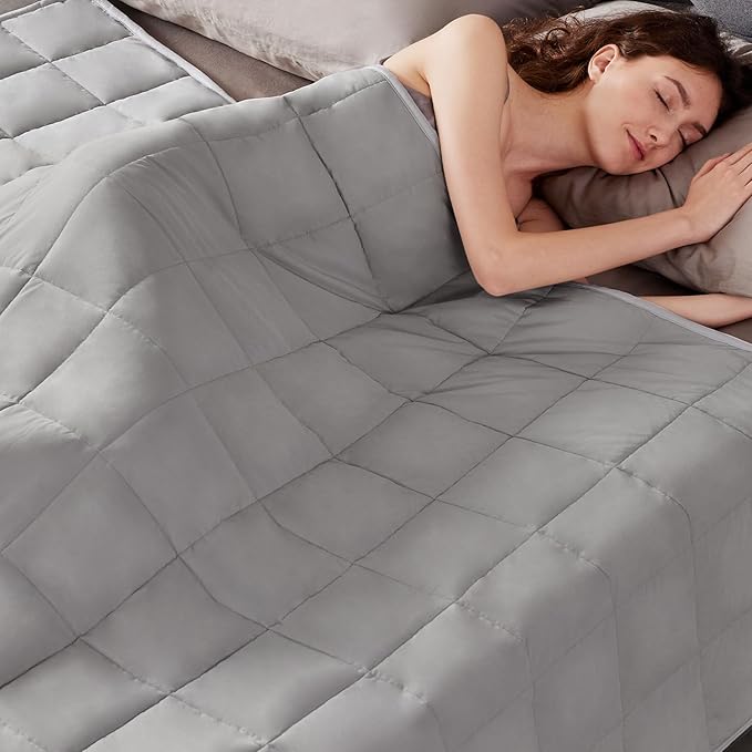 Weighted Blanket Queen Size (60"x80" 17lbs),Ultra Soft and Cozy Cooling Weighted Blanket Queen Size for Adult,Heavy Blanket with Machine Washable Soft Blanket, Stone Grey
