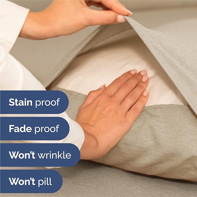 King 6 Piece Sheet Set - Cooling & Breathable - Hotel Luxury Bedding, Includes Fitted Sheet for Women, Men, Kids & Teens - 1 Flat, 1 Fitted Sheet, 4 Pillowcases w/Deep Pockets - Heathered Beige
