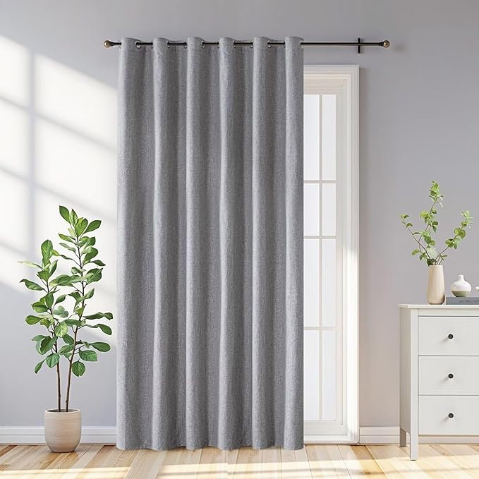 100% Blackout Curtains 90 Inch Length 2 Panels Set, Black Out Curtains for Living Room, Light Grey Thermal Insulated Grommet Drapes Bedroom Luxury Decor Privacy(70W × 90L inch, Light Grey)