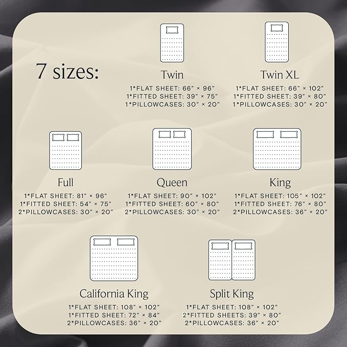 LuxClub 4 PC King Sheet Set, Deep Pockets Wrinkle Free Cooling Bed Sheets Hotel Bedding for Women, Men, Includes 1 Fitted Sheet, 1 Flat Sheet and 2 Pillowcases-Silky Soft Dark Grey