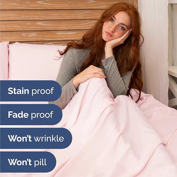 Queen Size 4 Piece Sheet Set - Comfy Breathable & Cooling Bed Sheets Set - Hotel Luxury Bedding for Women, Men, Kids, Teens, Boys & Girls - Deep Pockets, Soft, Wrinkle Free - Oeko-Tex - Lavender Pink