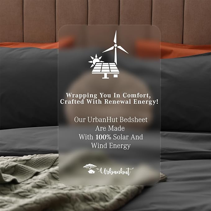URBANHUT 800 Thread Count 100% Cotton Damask Full Size Sheets, 4 Piece Striped Full Size Bedsheets, Luxury Hotel Sheets Sateen Weave - Better Than Egyptian, 16" Elasticized Deep Pocket- Dark Grey