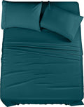 Utopia Bedding Queen Bed Sheets Set - 4 Piece Bedding - Brushed Microfiber - Shrinkage and Fade Resistant - Easy Care (Queen, Teal)