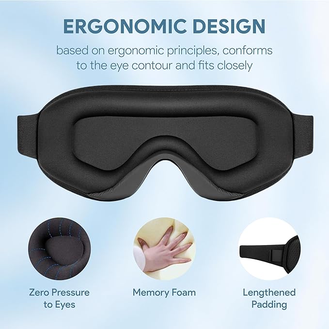 Silicone Ear Plugs for Sleeping – 27 dB Noise Reduction, Reusable Soft Earplugs for Side Sleepers + Bonus 3D Blackout Sleep Mask for Travel, Snoring & Migraine Relief