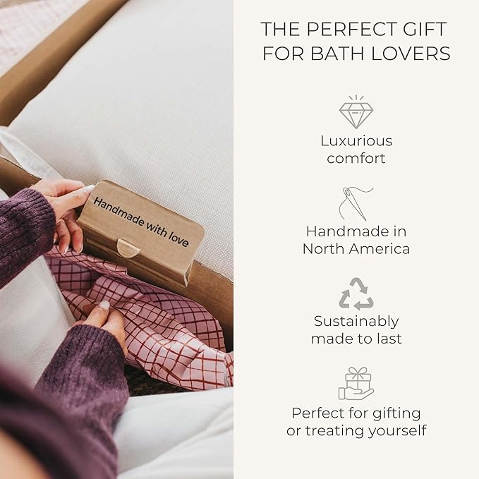 BADESOFA® Luxury Bathtub Pillow L - Large Bath Pillow for Therapeutic Neck and Back Support Quick-Drying - Full Body Bath Tub Cushion - Luxury Spa Cushion in Ivory Pearl