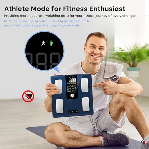 GE Smart Scale for Body Fat, Weight Scales with BMI Muscle Mass Button Function 500lbs Digital Bathroom Weight Machine Body Composition Monitor 11.8" Platform Accurate Weighing Health Analyzer