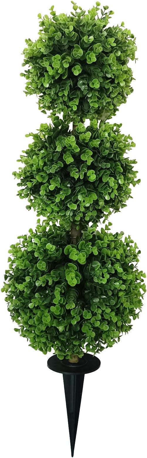 Artificial Trees, Artificial Juniper Wood Three-Ball Trees, Outdoor Shrub Plants, Have UV Protection Function. They are Suitable for Both Outdoor and Indoor use and can be Used for Decoration.