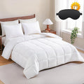 YOUR MOON Luxurious All Season Wool Comforter King Size, 100% Natural Australian Wool Filling, Hypoallergenic Comforter Duvet Insert, Noiseless Cotton Shell (White)