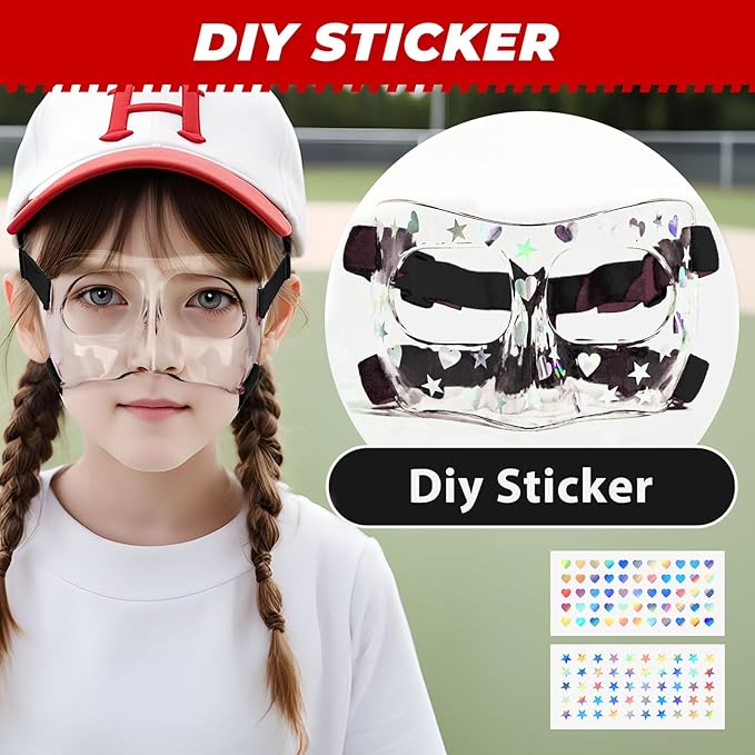 WR01B Girls Nose Guard for Broken Nose Adjustable Basketball Soccer Sports Face Mask with Padding for Youth Teens