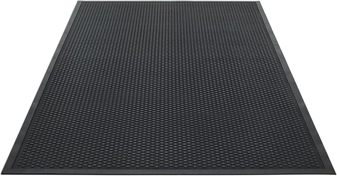 Guardian Easy Step Scraper 3X5 (33in x 58in) Indoor/Outdoor, Heavy-Duty, Solid Rubber Floor Mat,Black