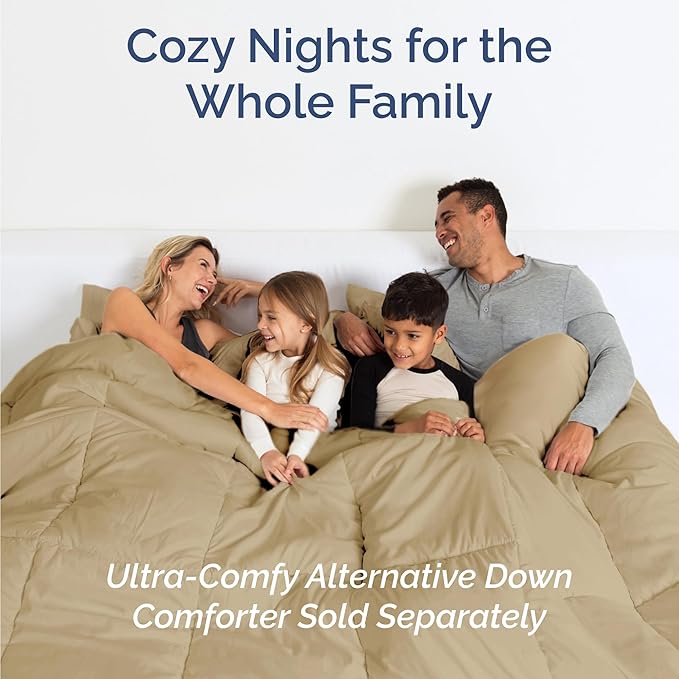 Twin 4 Piece Sheet Set - Cooling, Comfy & Breathable - Hotel Luxury Bedding, Includes Fitted Sheet for Women, Men, Kids and Teens - 1 Flat, 1 Fitted Sheet, 2 Pillowcases with Deep Pockets - Beige