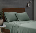 London Fog Garment Washed Solid Sheet Set Green Microfiber 3-Piece Twin XL Sheet Set, Solid Themed, Deep Pocket, Adult and Teen, Oeko-TEX Certified