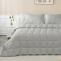 sunflower Oversized King Duvet Insert Comforter Down Alternative Filling Cotton Shell All Season Hypoallergenic Warm Breathable Noiseless Machine Washable 98"x116" with Corner Taps Silver Gray