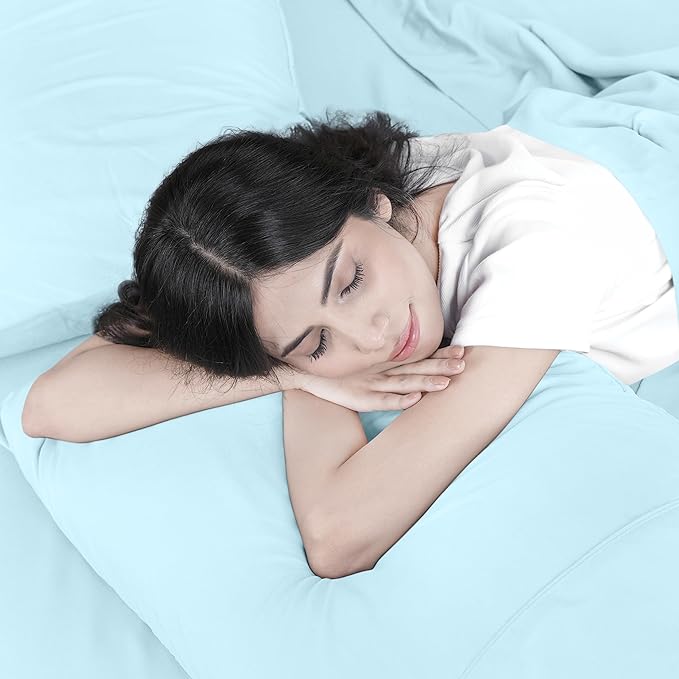 Utopia Bedding Twin Sheet Set – 3 Piece Bed Sheets for Twin Size Bed, Soft and Breathable Microfiber, Includes 1 Fitted Sheet, 1 Flat Sheet and 1 Pillowcase (Ice Blue)