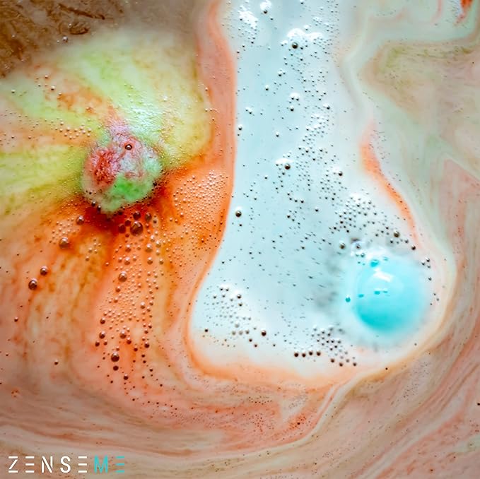 Bath Bombs for Men, Gift Set of 8 Scented Organic Handmade Bath Bombs of 2.5 oz with Natural Essential Oils for Boyfriend, Husband, Father or Friend, by ZenseMe