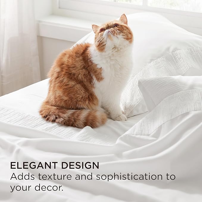Bedsure King Size Sheets Set - 4 Pieces Soft King Sheets - Breathable & Cooling - Hotel Luxury - Easy Care Polyester Microfiber Bedding for Women, Men, White