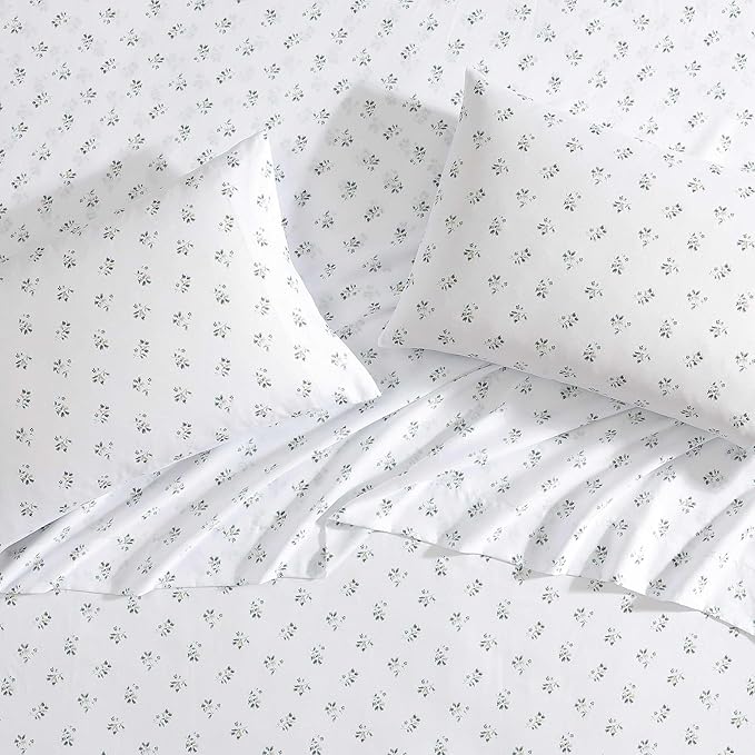 Wrangler - King Bed Sheets, Ultra-Soft & Lightweight Bedding with Matching Pillowcases, Lightweight Bed Set for All Season Comfort, Oeko-Tex Certified (Sketchy Ditsy Green)