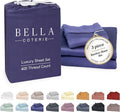 Bella Coterie Luxury Bamboo Viscose Twin XL Size Sheet Set | 100% Organically Grown | Ultra Soft | Cooling for Hot Sleepers | 18" Deep Pocket [Twilight Blue]