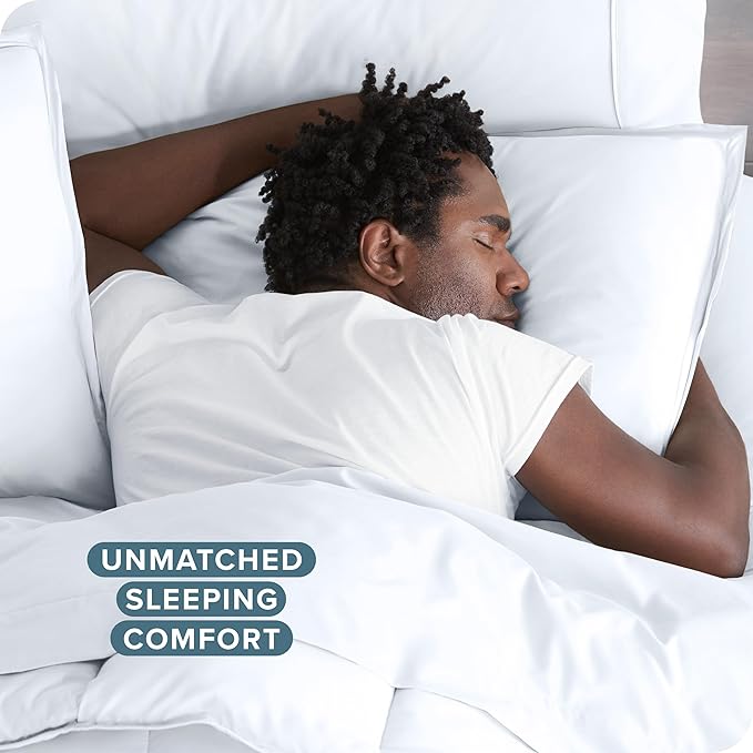 Bare Home Bedding Duvet Cover Oversized King Size - Premium 1800 Super Soft Collection - Lightweight, Cooling Duvet Cover - Soft Breathable Bedding (Oversized King, White)