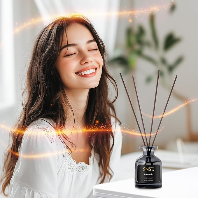 SNSE Escentric Perfumed Reed Diffuser Set - Premium Reed Diffusers for Home with Diffuser Reeds, Luxurious Gift Aroma, Sophisticated Scent, Ideal for Relaxation, Elegant Home Fragrance