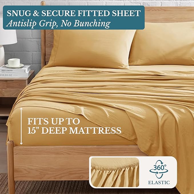 Casa Platino Twin Bedding Set, Ultra Soft & Cozy Bedding, Pre-Washed Twin Sheets, Brushed Microfiber Sheets, Fade Resistant, Includes Flat Sheet, Fitted Sheet and 1 Pillowcase – Cocoon