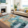 vivorug Washable Rug, Ultra Soft Area Rug 3x5, Non Slip Abstract Small Rug, Stain Resistant Rugs for Living Room Bedroom, Modern Style, Rosy Clouds