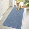 OLANLY Dog Door Mat for Muddy Paws 70x35, Absorbs Moisture and Dirt, Absorbent Non-Slip Washable Doormat, Quick Dry Chenille Mud Mat for Dogs, Entry Indoor Entryway Carpet for Inside Floor, Airy Blue