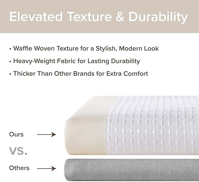 Madison Park Shower Curtain Spa Waffle Weave Stall Shower Curtain for Bathroom 3M Scotchgard Moisture Management, Spa Quality Modern Shower Curtains for Bathroom, Stall: 36x72'' Cream