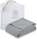 Threadmill Luxury Cotton Blankets for Twin Size Bed | All-Season 100% Cotton Twin Blanket for Bed | Aster Jacquard Lightweight, Soft & Cozy Coverlet, 350GSM, 68 x 90 inches | Scottish Grey