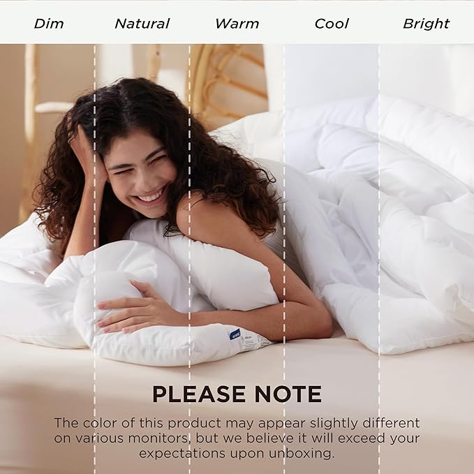Bedsure Comforter Duvet Insert - Quilted Comforters Cal King Size, All Season Duvet, GentleSoft Down Alternative Bedding, with 8 Tabs, Gifts for Women/Men, White,Alaskan King 130x120 Inches