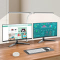 Led Desk Lamp for Office Home - Eye Caring Architect lamp with Clamp,Dual Screen Computer Monitor Work Smart Light: 24W 5 Color Flexible Adjustable Lighting Table Lamp for Study Drafting Grey