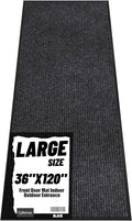 Front Door Mat Indoor Outdoor Entrance, 36" x 120" All-Season Heavy Duty Waterproof Doormat, Non-Slip Absorbent Entryway Mat, Easy to Clean, Low Profile Commercial Floor Mat for Indoor Outdoor