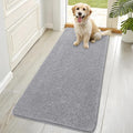 OLANLY Dog Door Mat for Muddy Paws 70x32, Absorbs Moisture and Dirt, Absorbent Non-Slip Washable Doormat, Quick Dry Chenille Mud Mat for Dogs, Entry Indoor Entryway Carpet for Inside Floor, Light Grey