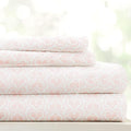 Linen Market Patterned Microfiber Queen Sheet Set 4 Piece – Oeko-TEX Certified Ultra Soft & Wrinkle-Free - 16" Deep Pocket Sheets - Easy Care Queen Size - Classic in Pink