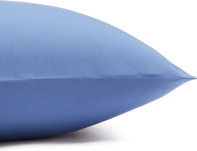 Amazon Basics Lightweight Super Soft, Wrinkle-Free, Breathable Easy Care Microfiber 4-Piece Bed Sheet Set with 14-Inch Deep Pockets, Queen, Dutch Blue, Solid