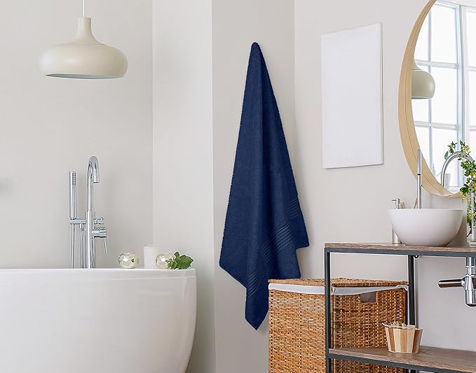 Utopia Towels Extra Large Bath Sheets 2 Pack, 35 by 70 Inches,100% Cotton Highly Absorbent & Quick Dry Bath Towel for Adults, Super Soft Towel, Navy