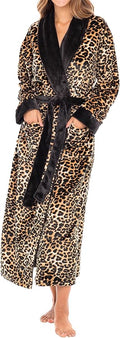 Alexander Del Rossa Plush Robe for Women, Long Fleece Winter Bath Robe, Plus Size