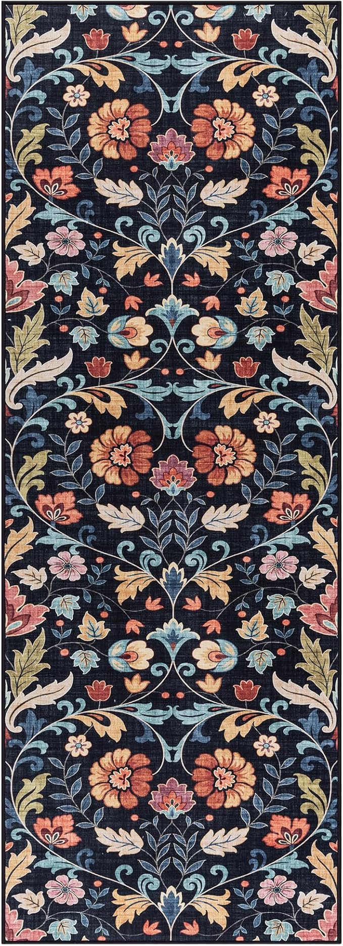 Gertmenian Indoor Boho Area Rug | Home Decor for Entryway, Bedroom, Living Room, Office, Kitchen | Non Slip, Soft, Printed Accent Rugs | Verner, Multi, 2x6 Runner, 24621