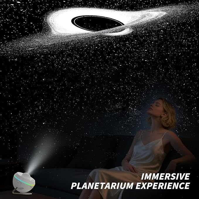 Galaxy Projector, Star Projectors Home Planetarium Space Ceiling Starry Sky Night Light with Light Strip, Meteor and Galaxy Projector & 2 Films Set for Kid Adult Gift