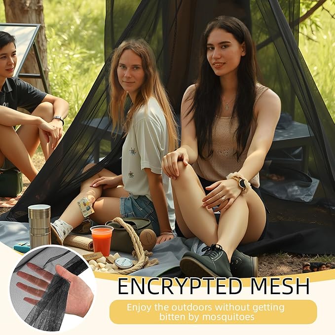 4 Corners Mosquito Net for Mosquiteros para Camas Bed Canopies Netting Bed Drapes Rectangular Mosquito Mesh for Camping Home Outdoor Travel(Black,L75 X W59 X H67 Inch,1 Opening)