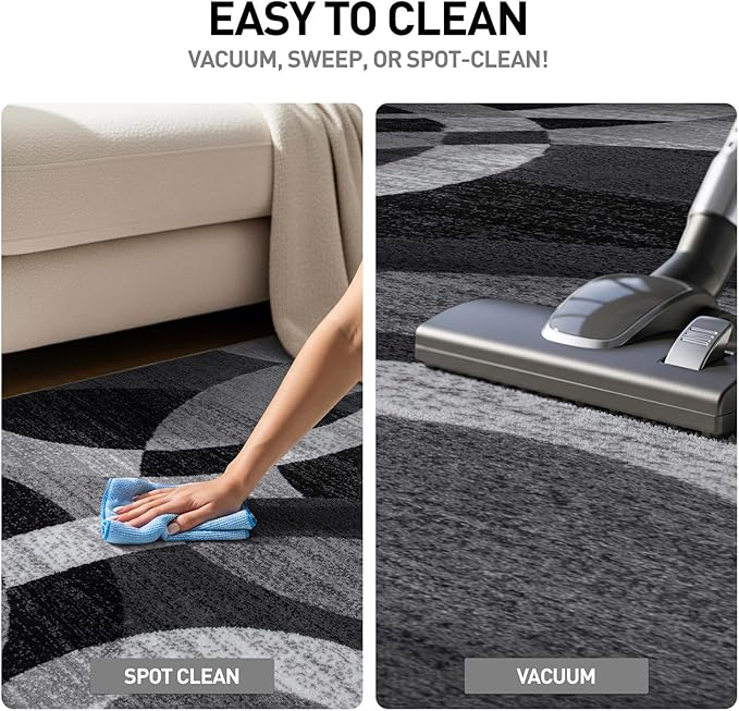 Rugshop Contemporary Abstract Circles Perfect for high Traffic Areas of Your Living Room,Bedroom,Home Office,Kitchen Runner Rug 2' x 7' Gray