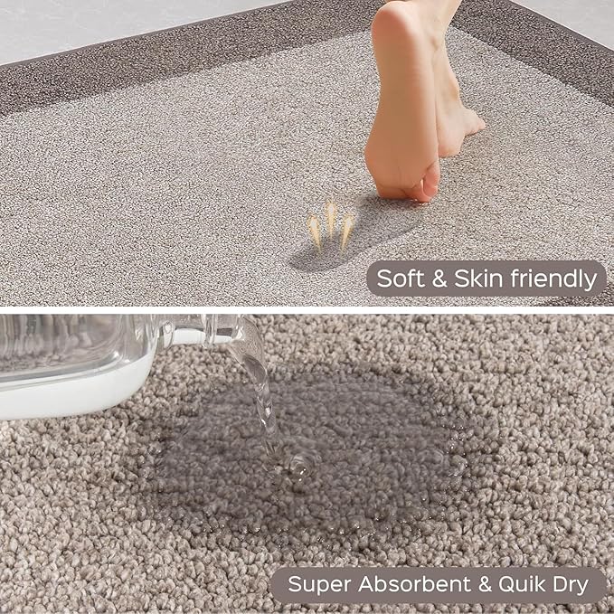 Machine Washable Kitchen Rug 32" x 72", Non Slip Indoor Door Rug, Absorbent Entrance Runner Rug for Bedroom, Hallway, Bathroom, Floor (Roll Packing)