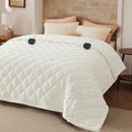 Bedsure Electric Blanket King Size - Dual Control Heated Weighted Blanket King with 10 Heat Settings, Fast Heating with 10 Time Settings (100x90 inches, Ivory)