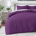Bare Home Bedding Duvet Cover Extra Long Size - Premium 1800 Super Soft Collection - Lightweight, Cooling Duvet Cover - Soft Breathable Bedding (Twin/Twin XL, Plum)