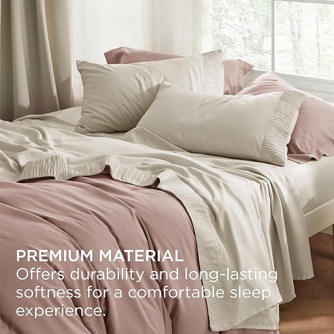Bedsure Twin XL Sheet Sets Dorm Bedding - 3 Pieces Soft Extra Long Twin Sheets, Hotel Luxury, Easy Care Microfiber for Women, Men, Linen