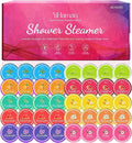 40PCS Shower Steamers Aromatherapy for Women or Men, 10 Scents Organic Shower Bombs, Relaxation with Organic Essential Oils, Birthday Self Care Gift for Women 1 Set