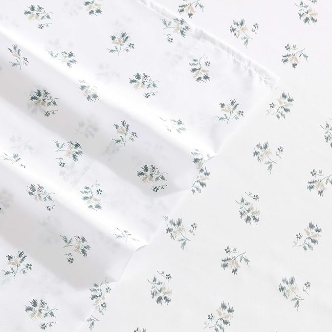 Wrangler - Twin Bed Sheets, Ultra-Soft & Lightweight Bedding with Matching Pillowcase, Lightweight Bed Set for All Season Comfort, Oeko-Tex Certified (Sketchy Ditsy Green)